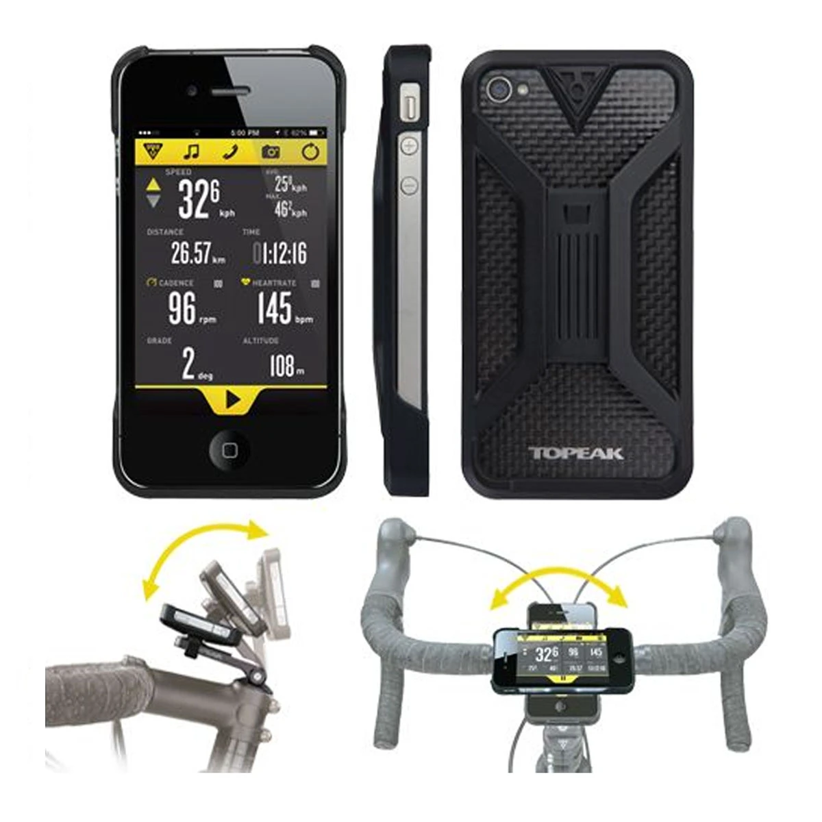 2. Husa Smartphone Bicicleta Topeak Ridecase Iphone 4, Negru