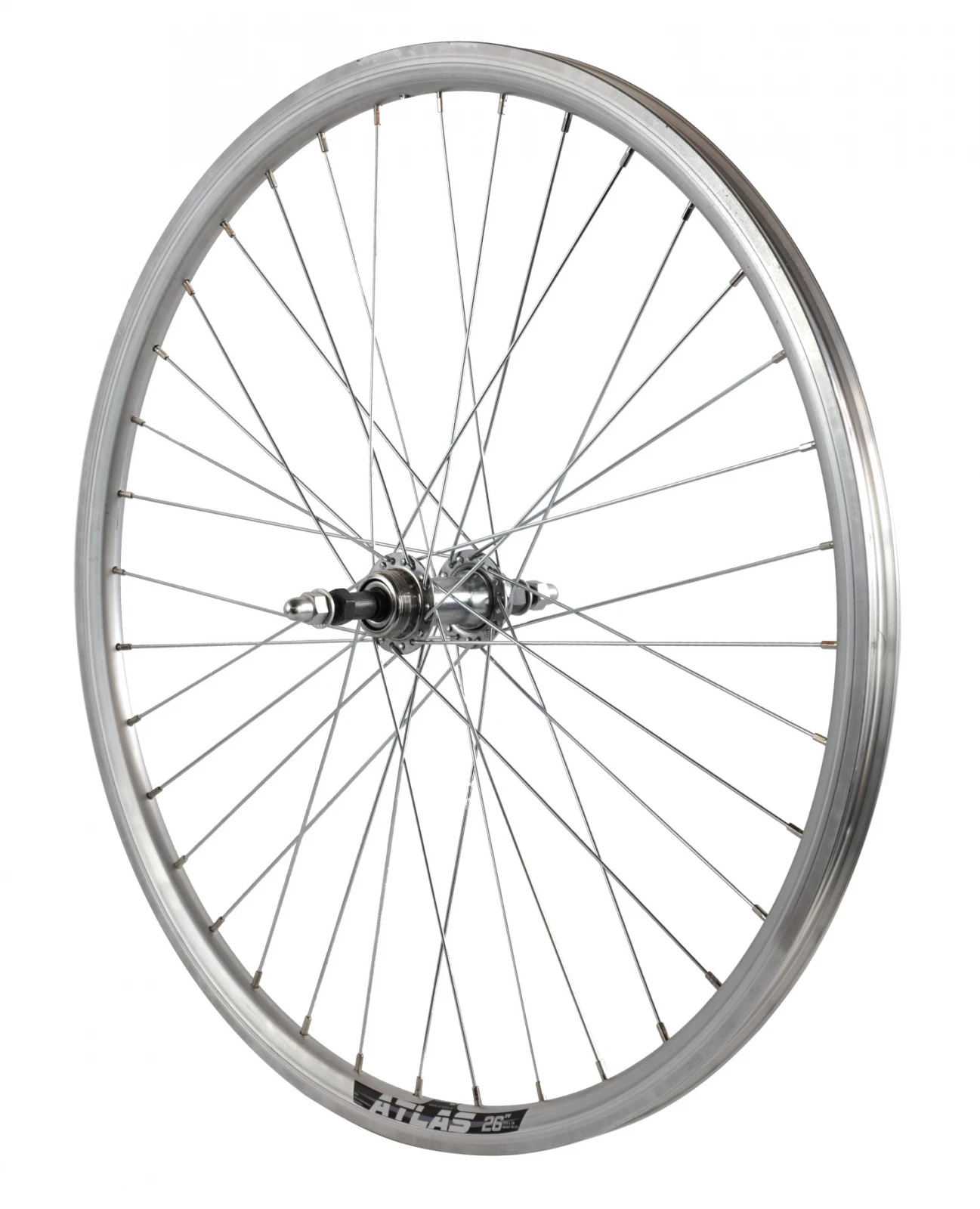 2. Roata Spate Bicicleta Cerurim - 26 Inch, 36H, 559 x 18, Argintiu