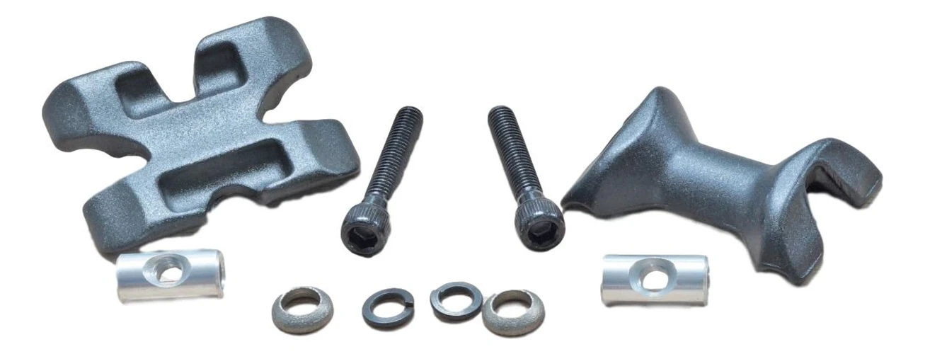 1. Kit Prindere Post Double Clamp, Gri
