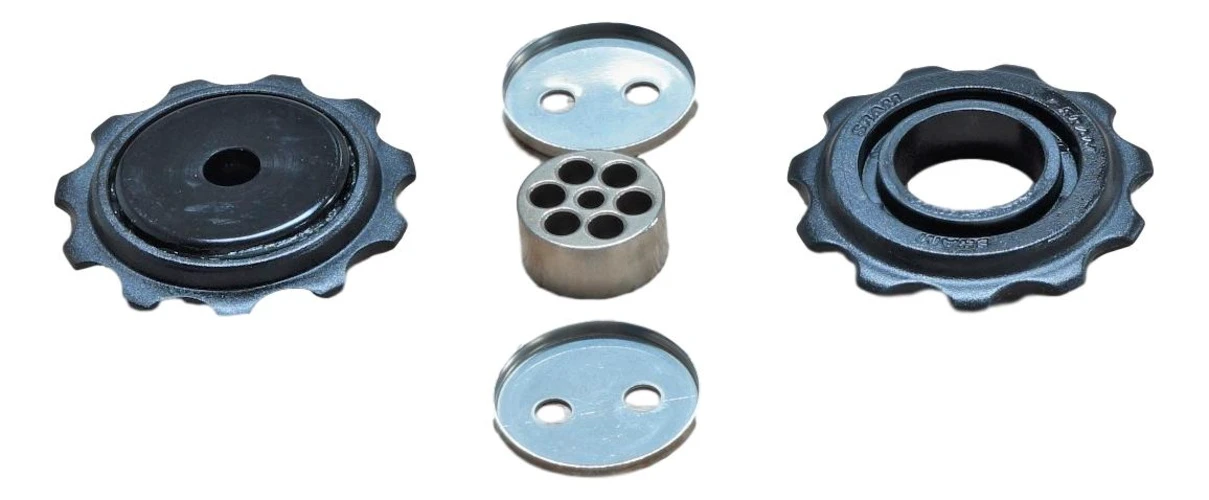 1. 05-09 X9 Rear Derailleur Pulley Kit - Silver-Black
