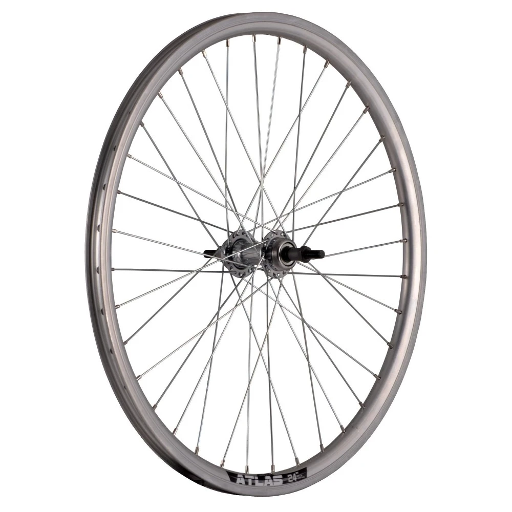 2. Roata Spate Bicicleta Cerurim - 24 Inch, 36H, 507 x 18, Argintiu