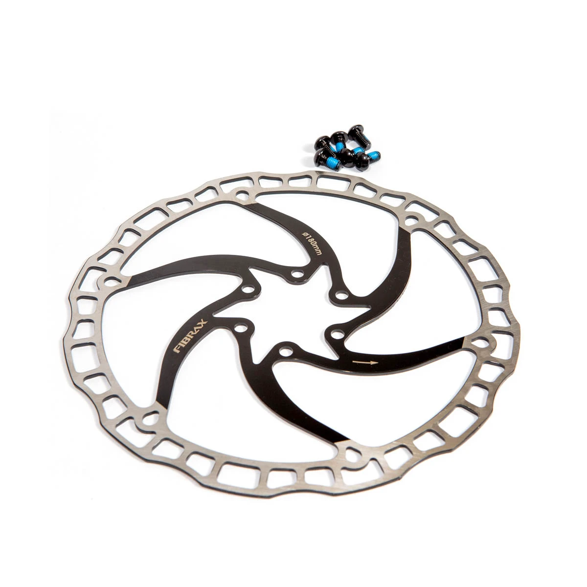 1. Rotor Disc Bicicleta Fibrax Fcr180ULB - Diam 180 Mm, Negru