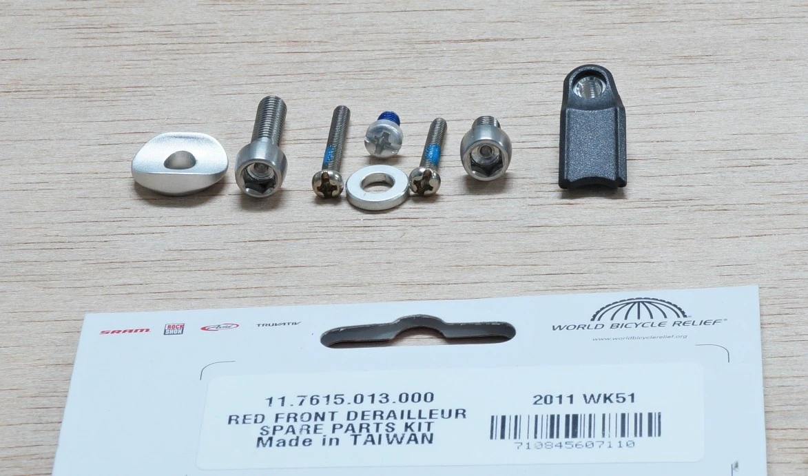 2. Red Front Derailleur Spare Parts Kit - Silver