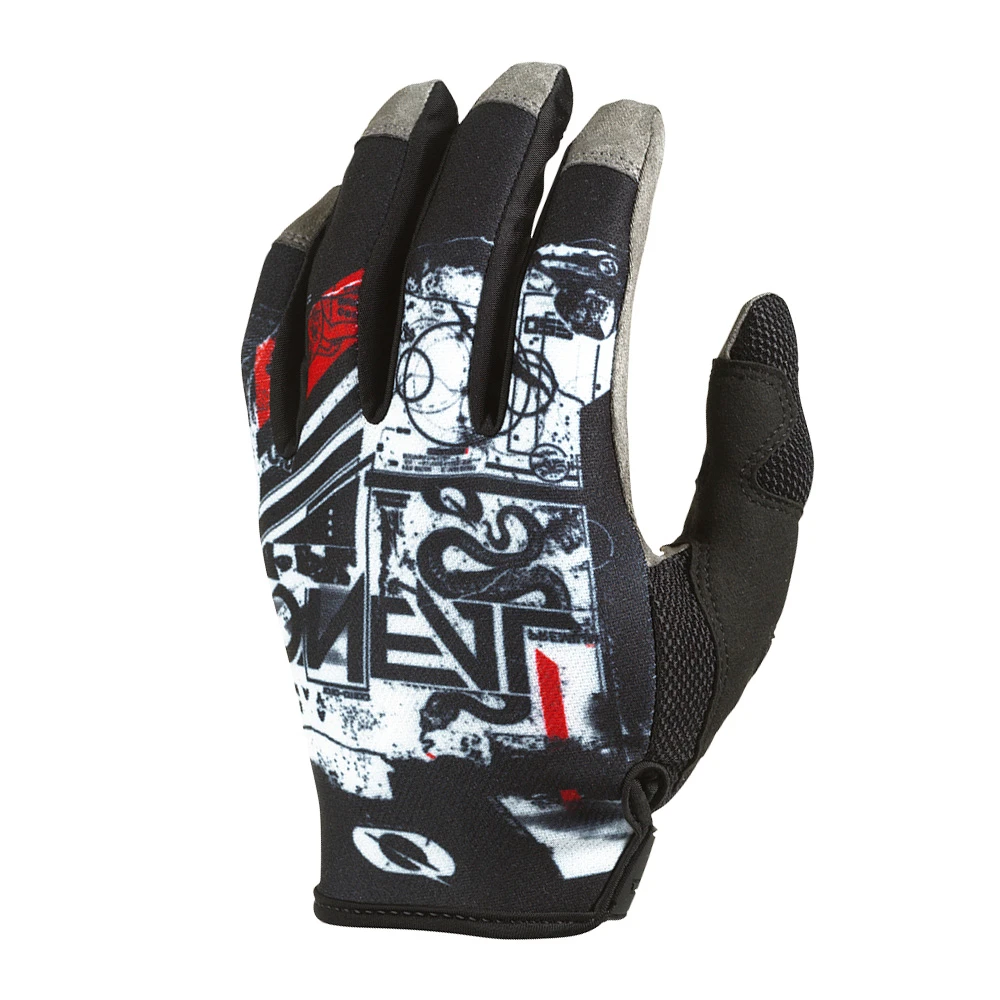 1. Manusi Ciclism O'Neal Mayhem Scarz V.22 - S/8, Negru-Alb-Rosu