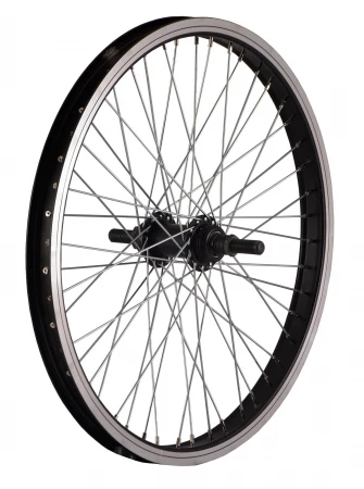 2. Roata Spate Bicicleta BMX Cerurim, Janta Simpla, 20 inch, 406X25, Negru