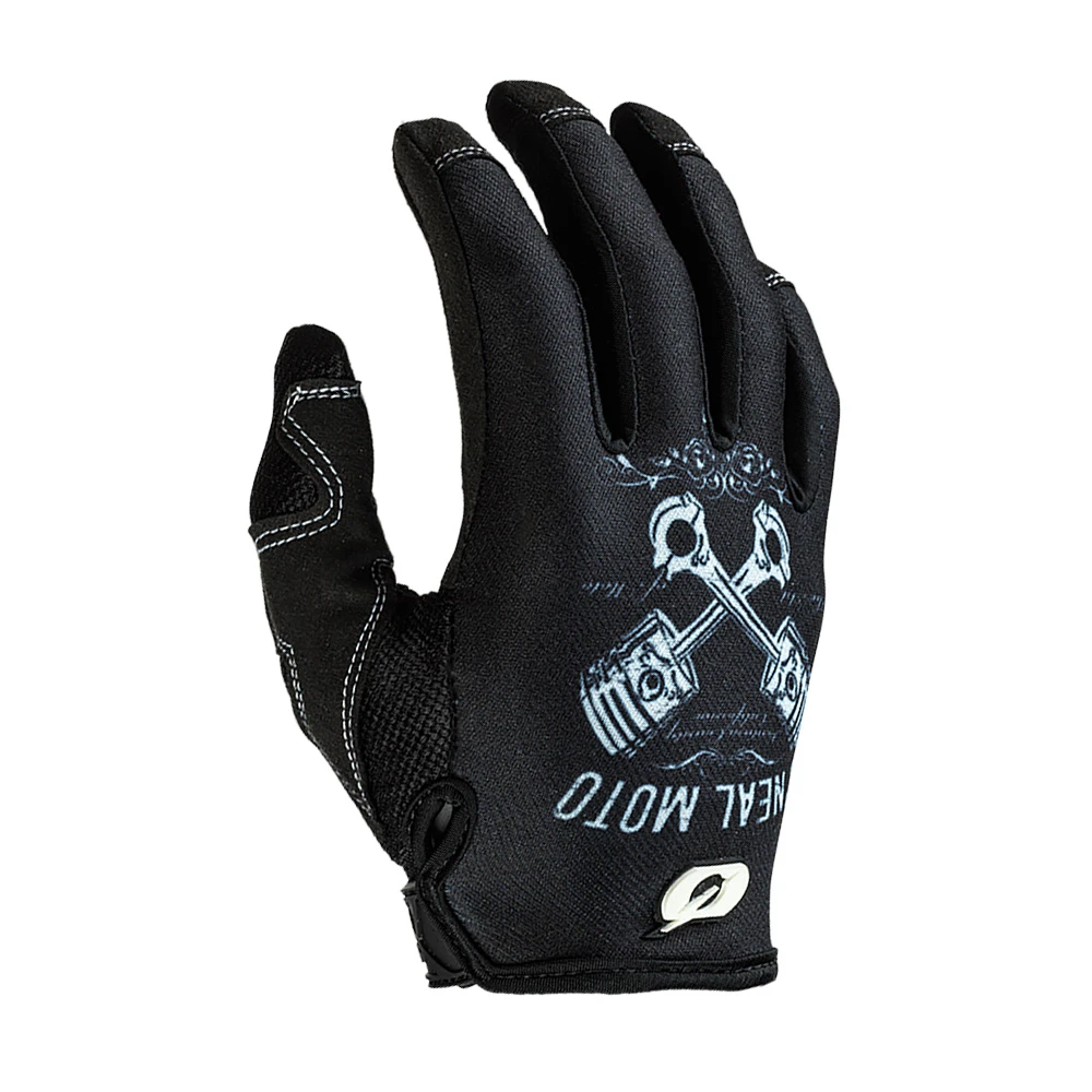 1. Manusi Ciclism O'Neal Mayhem Pistons II - S/8, Negru-Alb
