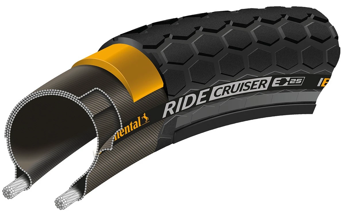 1. Anvelopa Continental Ride Cruiser Reflex 50-622 (28*2.0) negru/negru