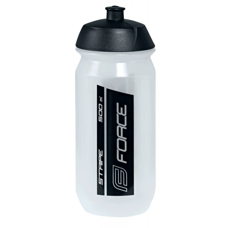 1. Bidon Apa Force Stripe 500 ml, Transparent-Negru