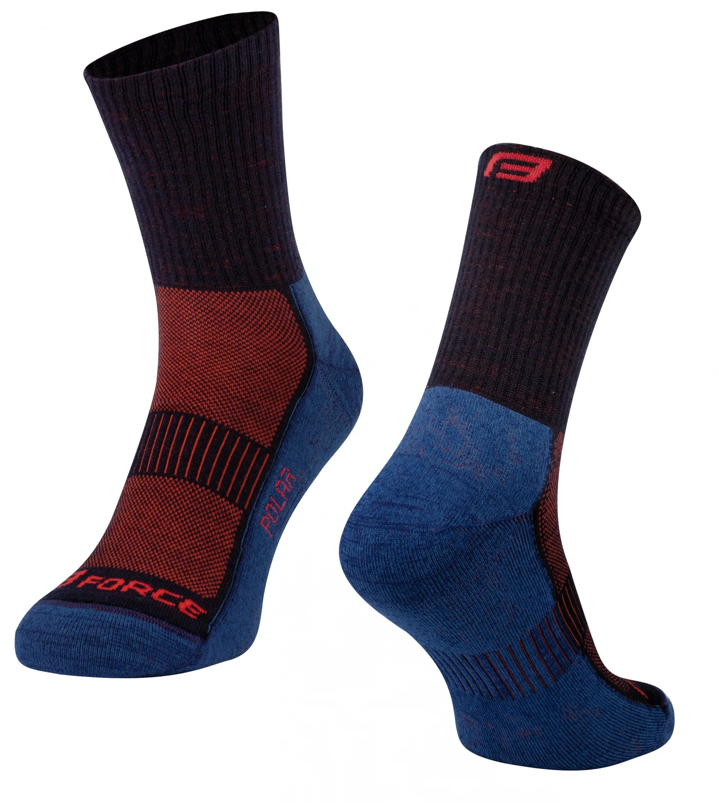 1. Sosete Force Polar Albastru/Rosu S-M/36-41
