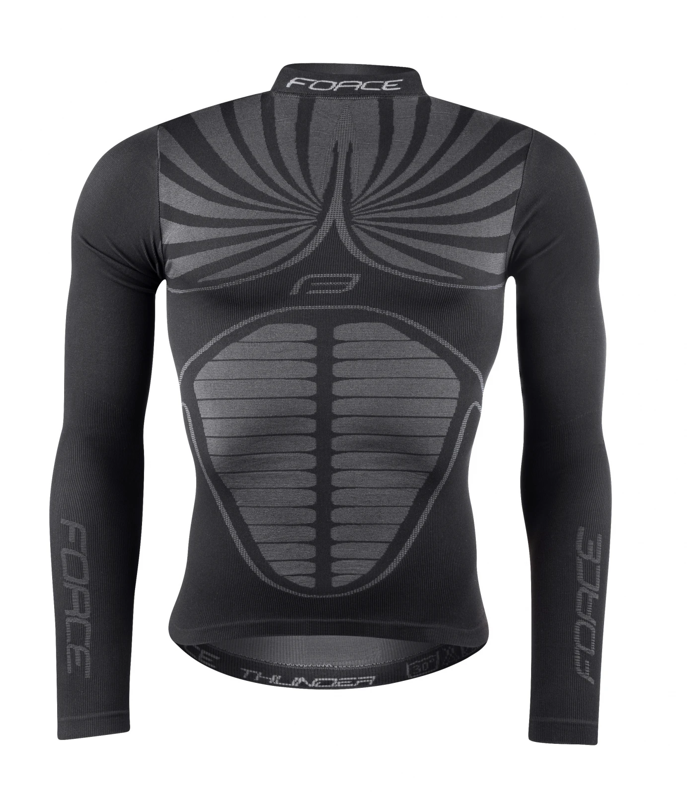 1. Bluza functionala Force Thunder cu maneci lungi neagra XS-S