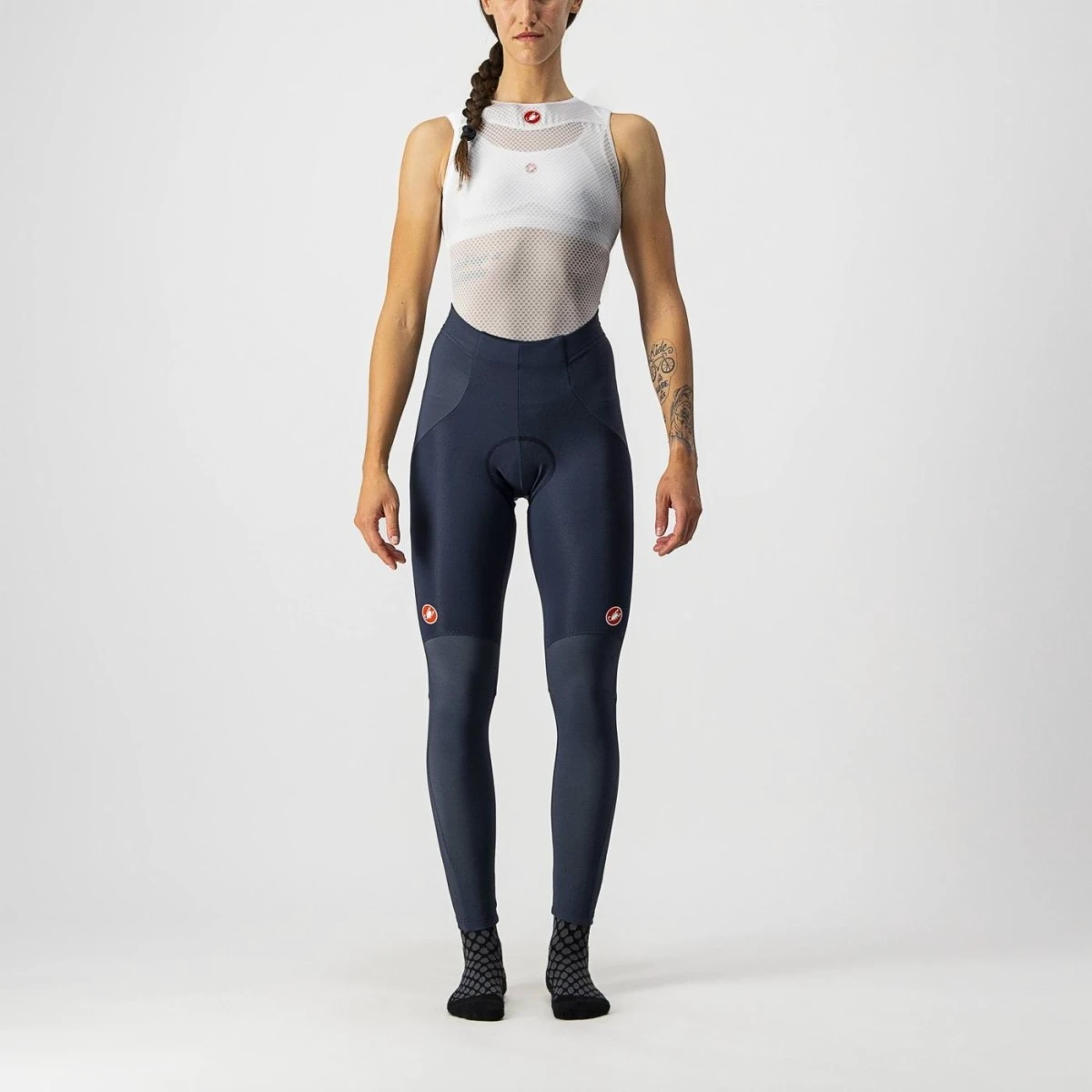 1. Pantaloni lungi Castelli RoS W, de dama, Bleumarin/Argintiu Reflex, M