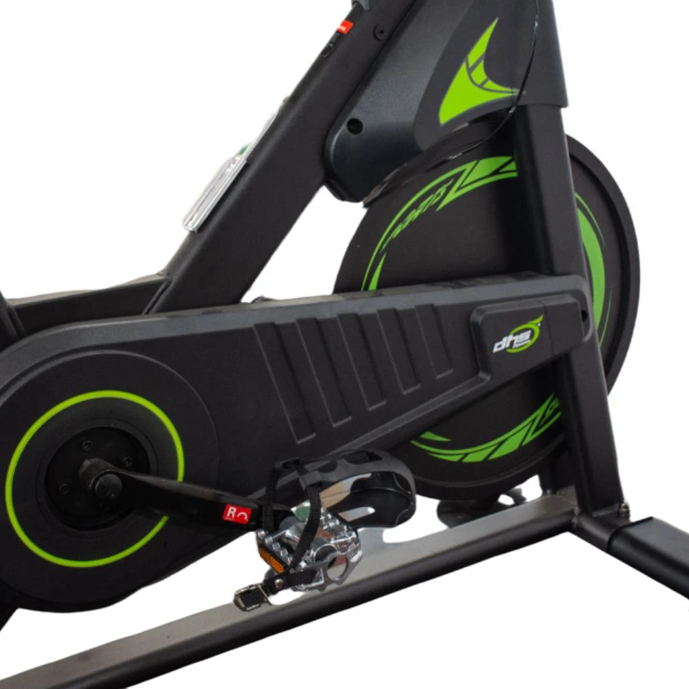 12. Bicicleta Fitness Spin Bike Dhs 2101 - Negru-Verde