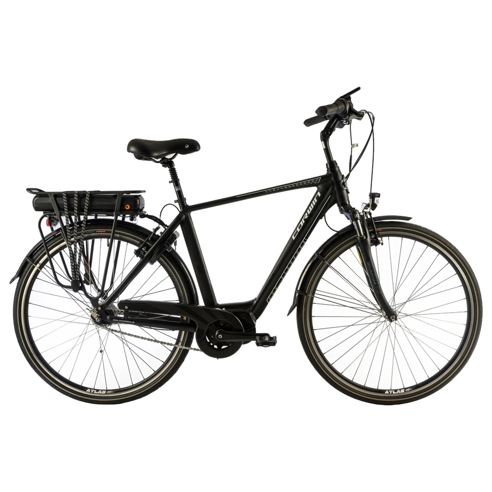 1. Bicicleta Electrica Corwin 28329 - 28 Inch, Frane V-Brake, 530 mm, Negru