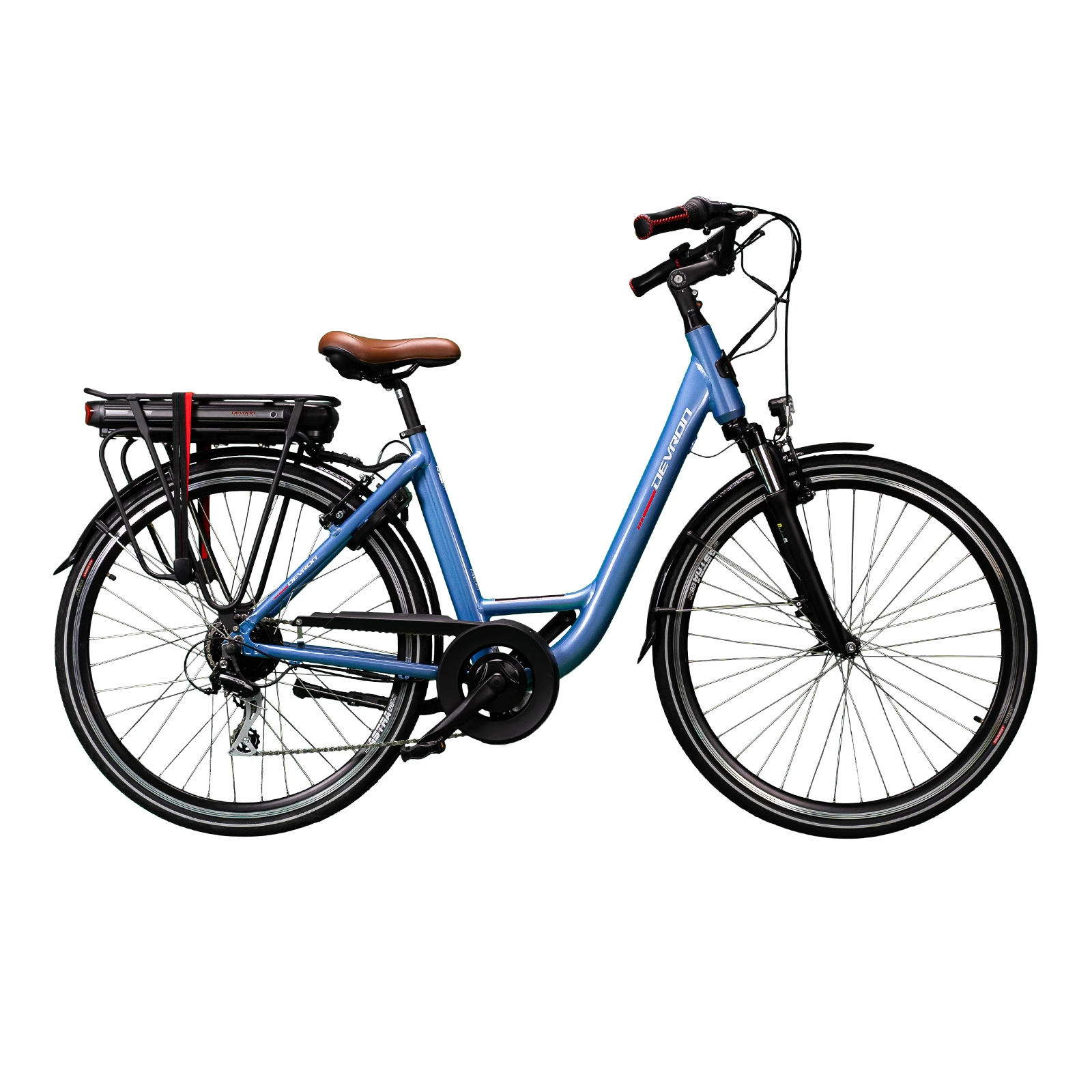 1. Bicicleta Electrica Devron 28220 - 28 Inch, L, Albastru