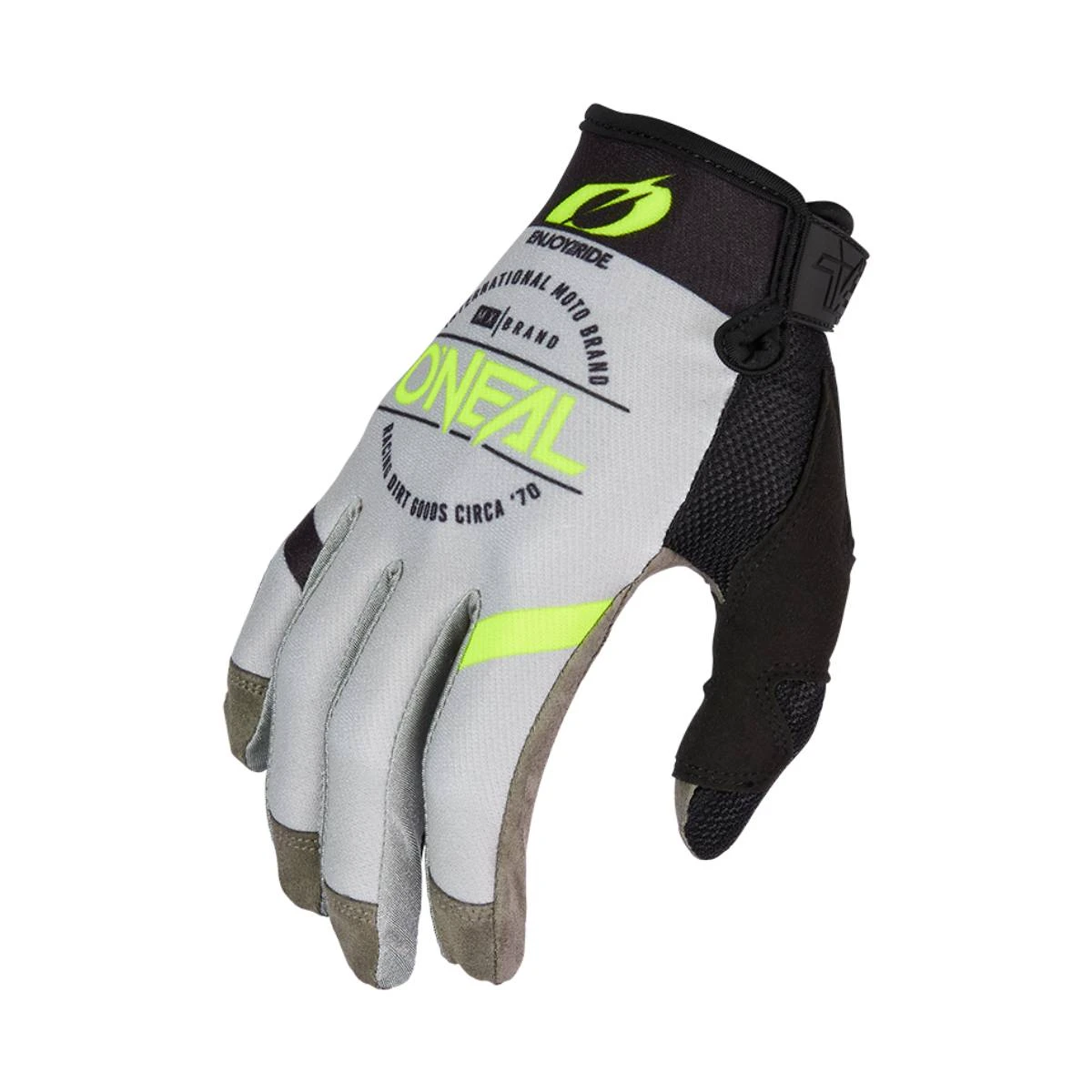 1. Manusi Ciclism O'Neal Mayhem Brand V.23 - M/8.5, Gri-Negru