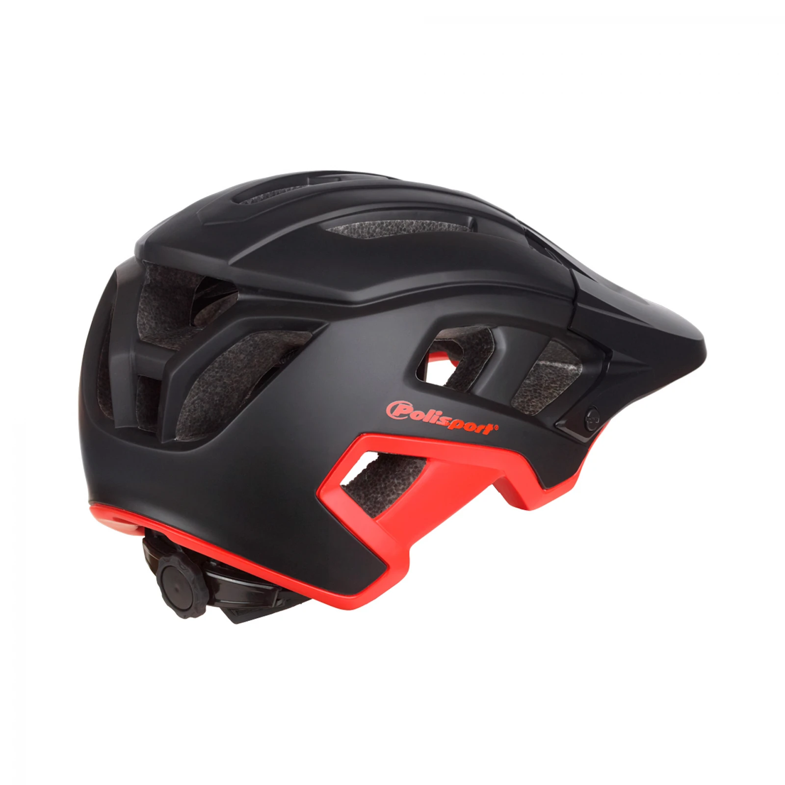 2. Casca Ciclism Polisport Mountain Pro - 58-61 cm, L, Negru-Rosu