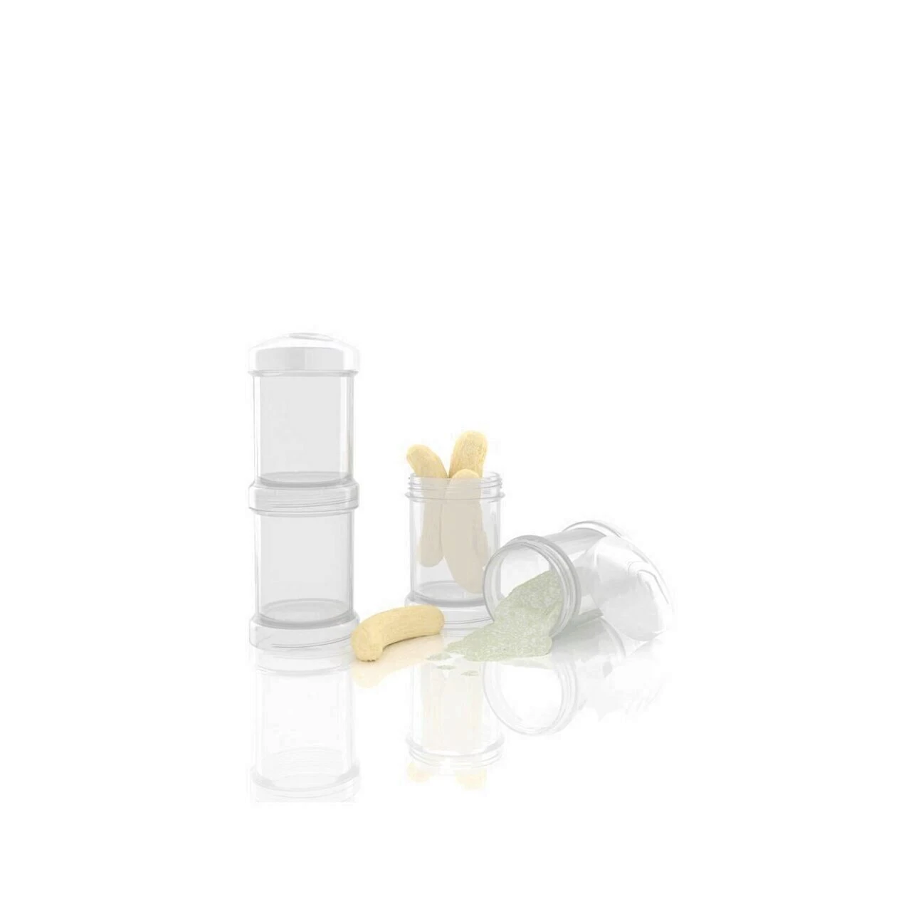 1. Recipient pentru lapte praf Twistshake, 100 ml, Alb