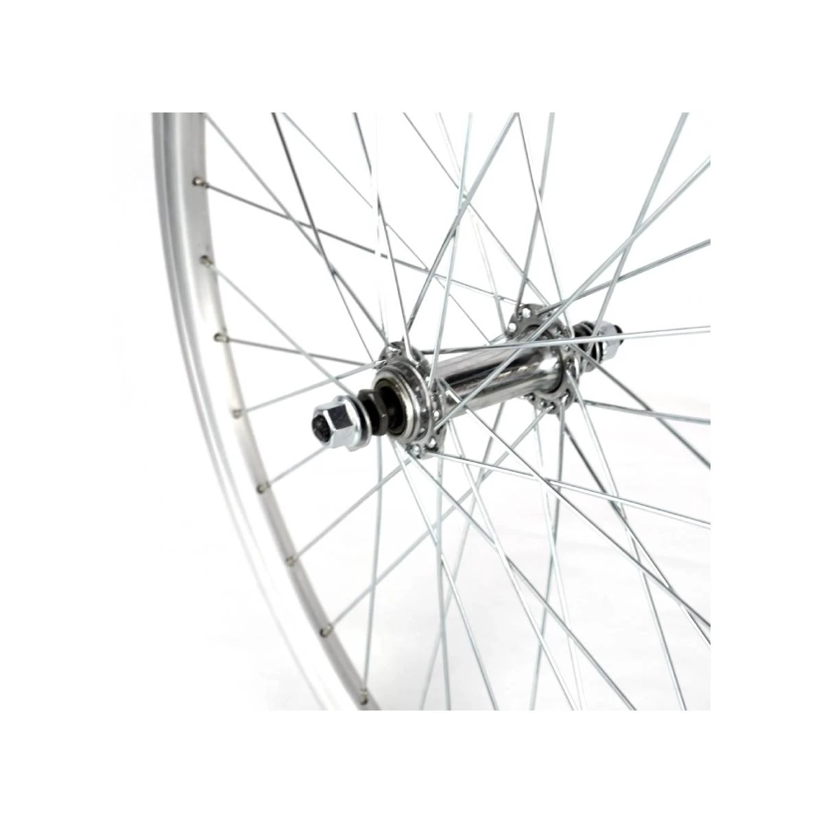 3. Roata Fata Bicicleta Cerurim, Janta Dubla Atlas, 24 inch, 507X18, V-Brake, Argintie