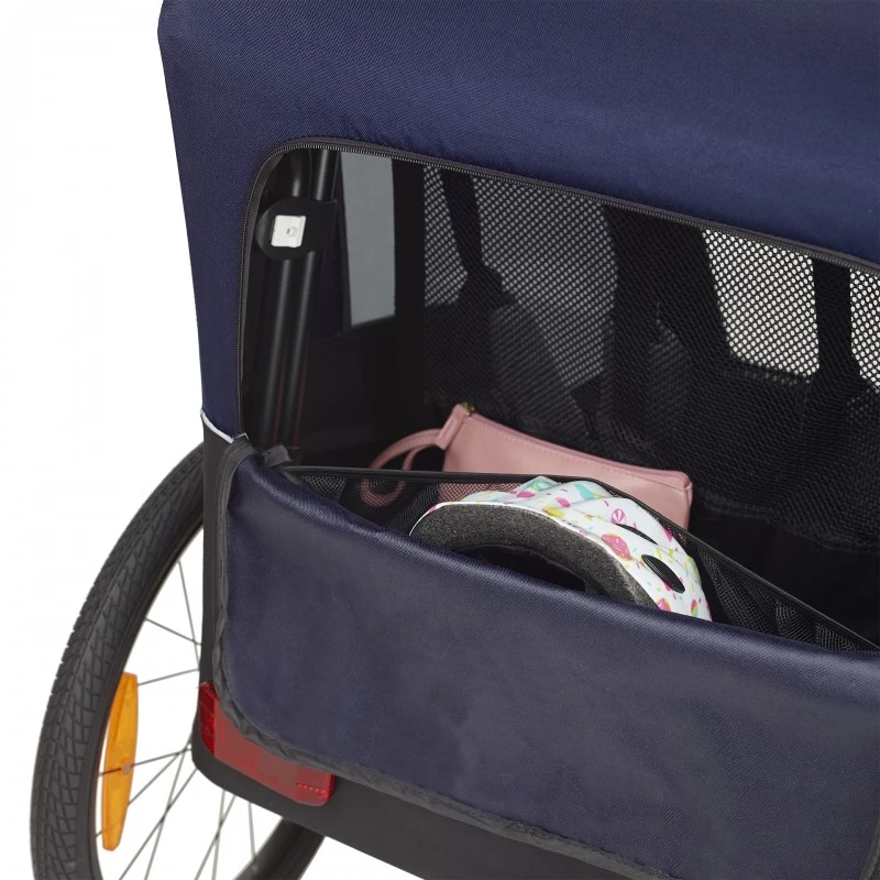 8. Remorca Carucior Transport Copii Bicicleta Polisport - Albastru
