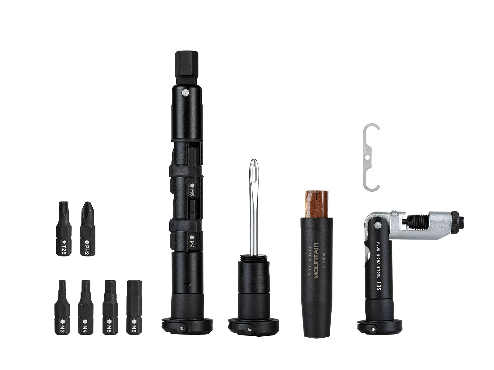 2. Set Scule Compacte Topeak Plug'N Tool Mountain Pro Tt2619, Negru