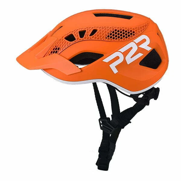 3. Casca Ciclism P2R ZENERO - 55-58 cm, S-M, Portocaliu-Alb