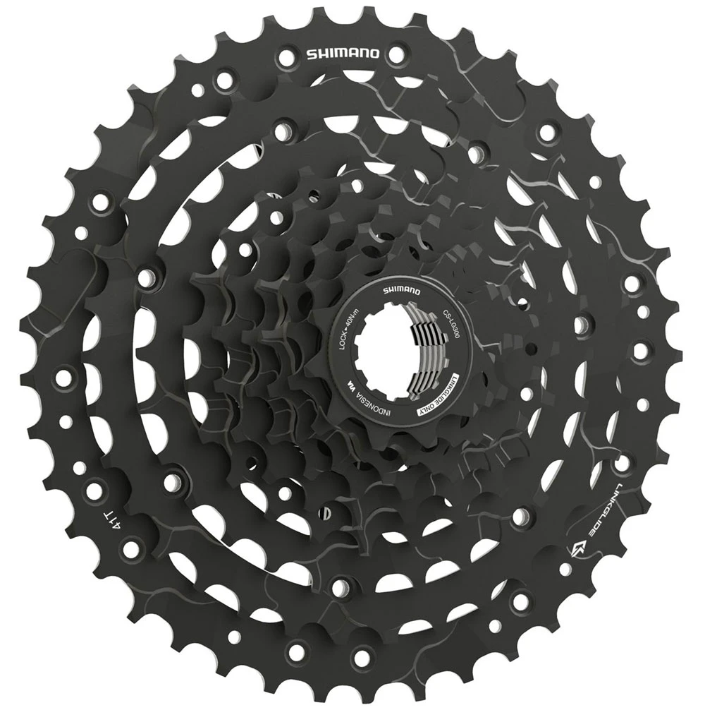 1. Pinioane Bicicleta Casetate Shimano Cues CS-LG300-9 - 11-41T, 9 Viteze, Negru