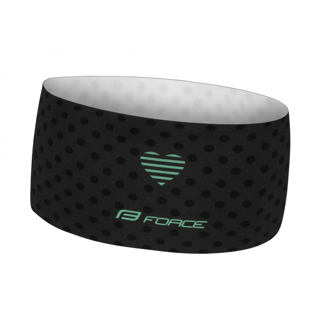 1. Bandana Force Points, negru/turcoaz, UNI