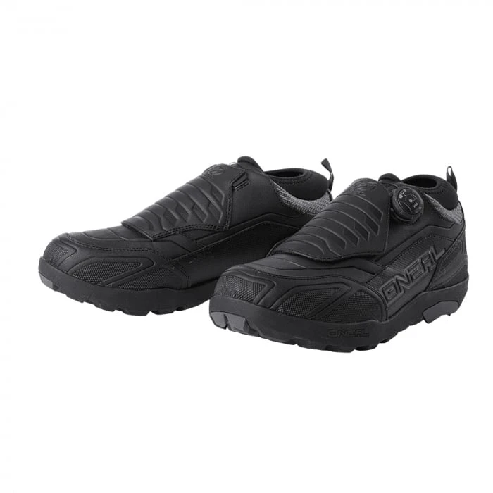 6. Pantofi Ciclism O'Neal Loam WP Flat V.23 - 43, Negru-Gri