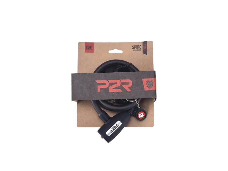 2. Antifurt Bicicleta P2R SPIRO - 12 x 1000 mm, Negru