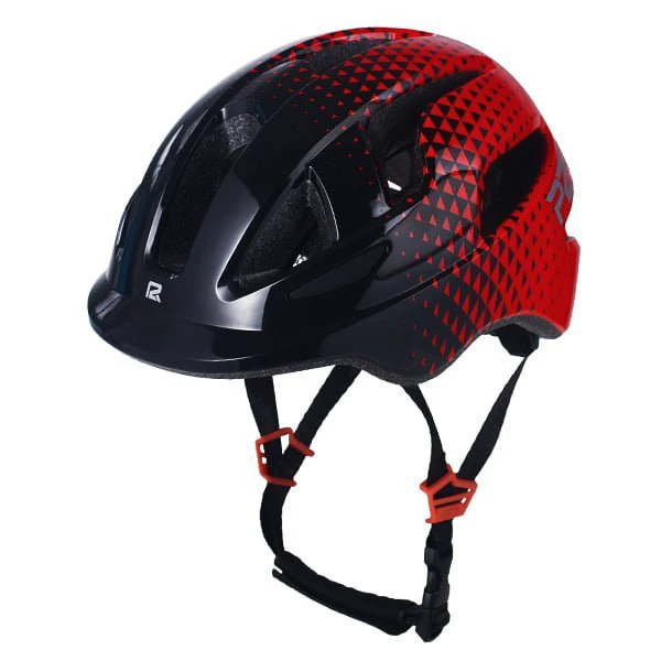 Casca Ciclism Copii P2R MASCOT - 52-56 cm, S, Negru-Rosu - 117029