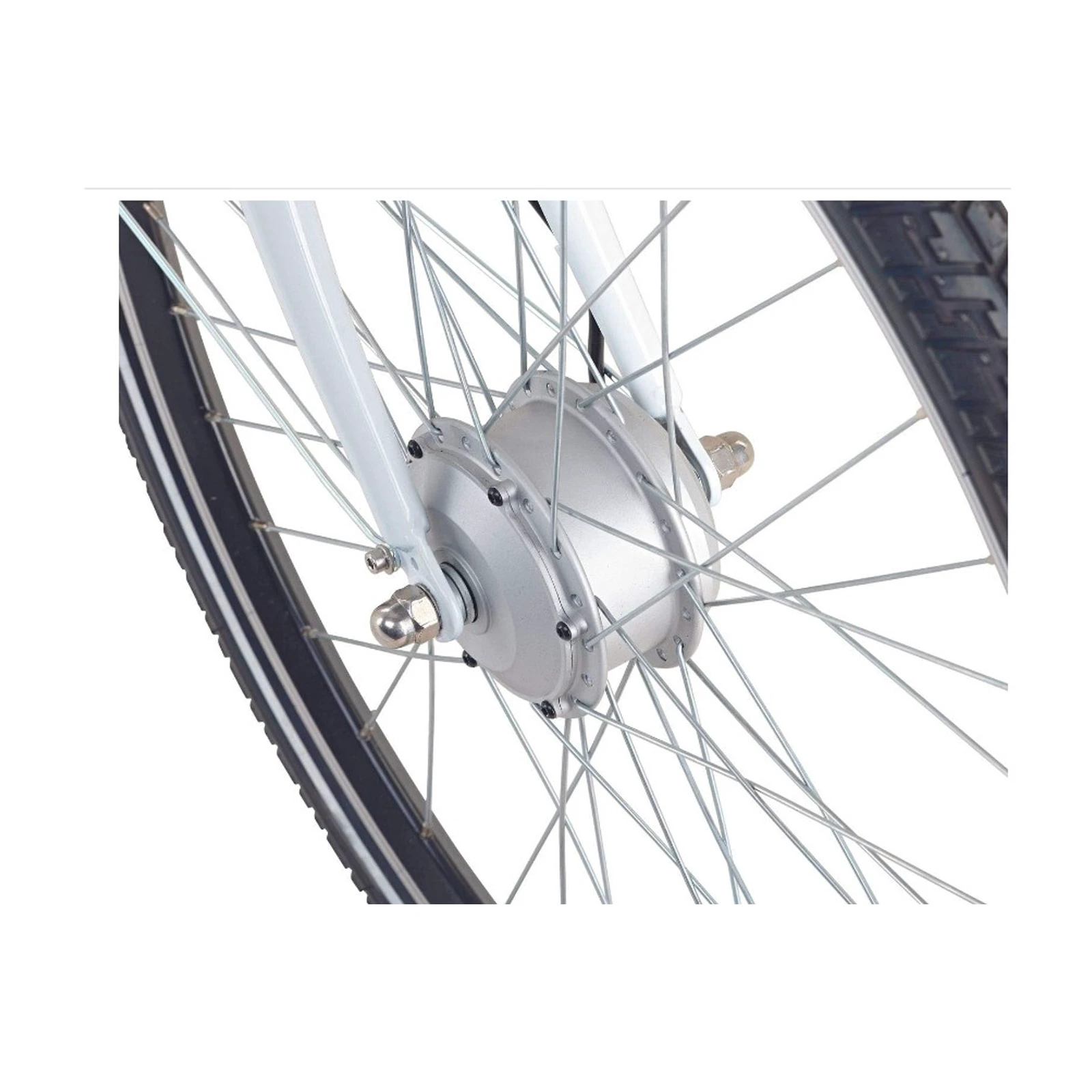10. Bicicleta Electrica Prophete 52421 - 28 Inch, M, Alb