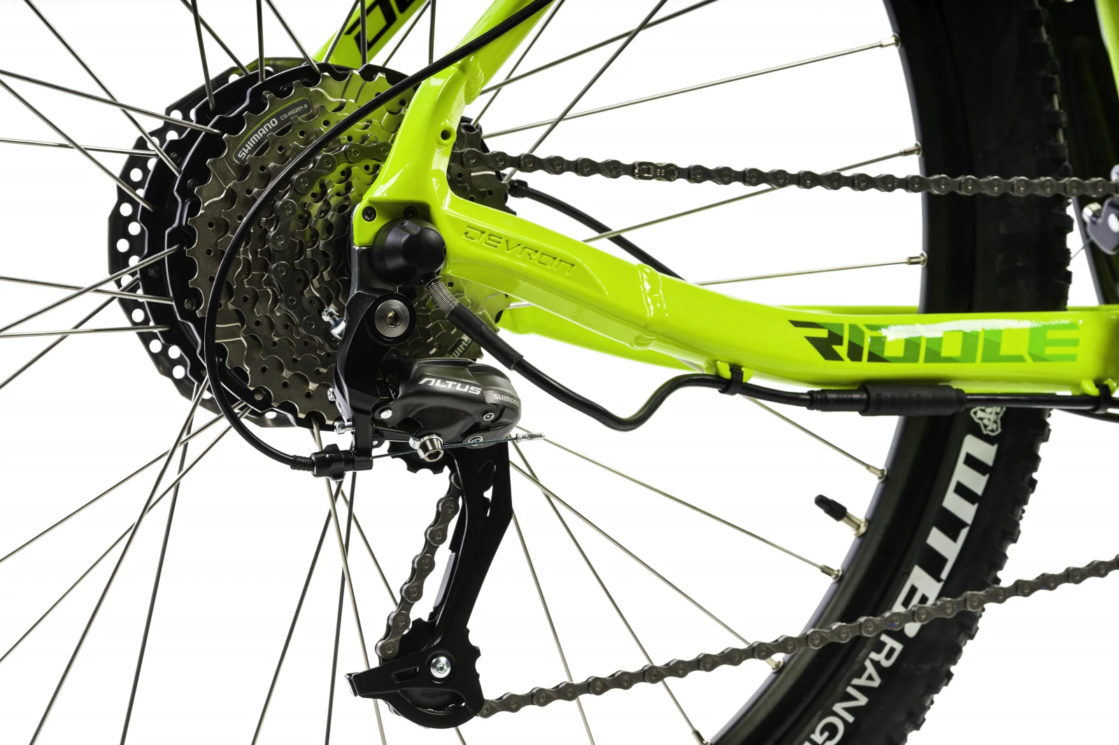 7. Bicicleta Electrica Devron Riddle M1.7 - 27.5 Inch, L 490 mm, Neon