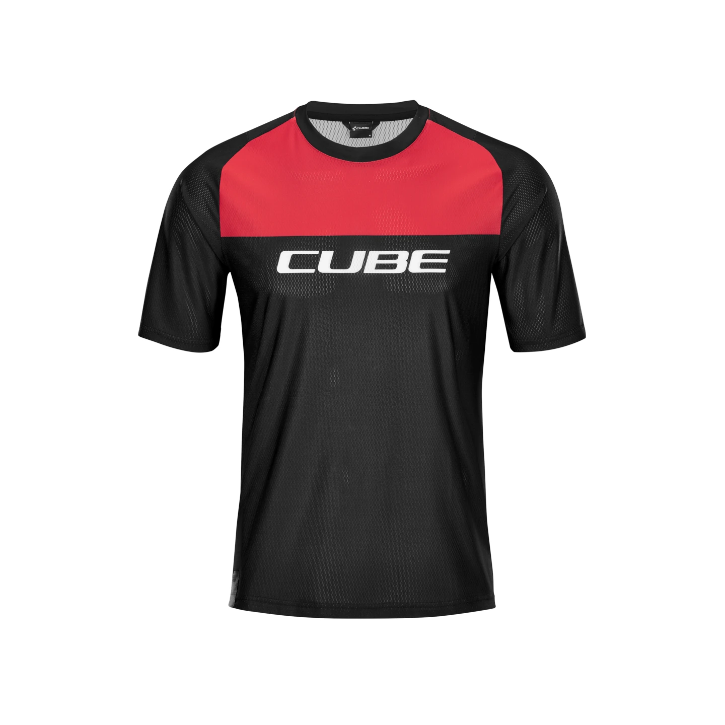 1. TRICOU CUBE EDGE ROUND NECK JERSEY S/S BLACK RED S