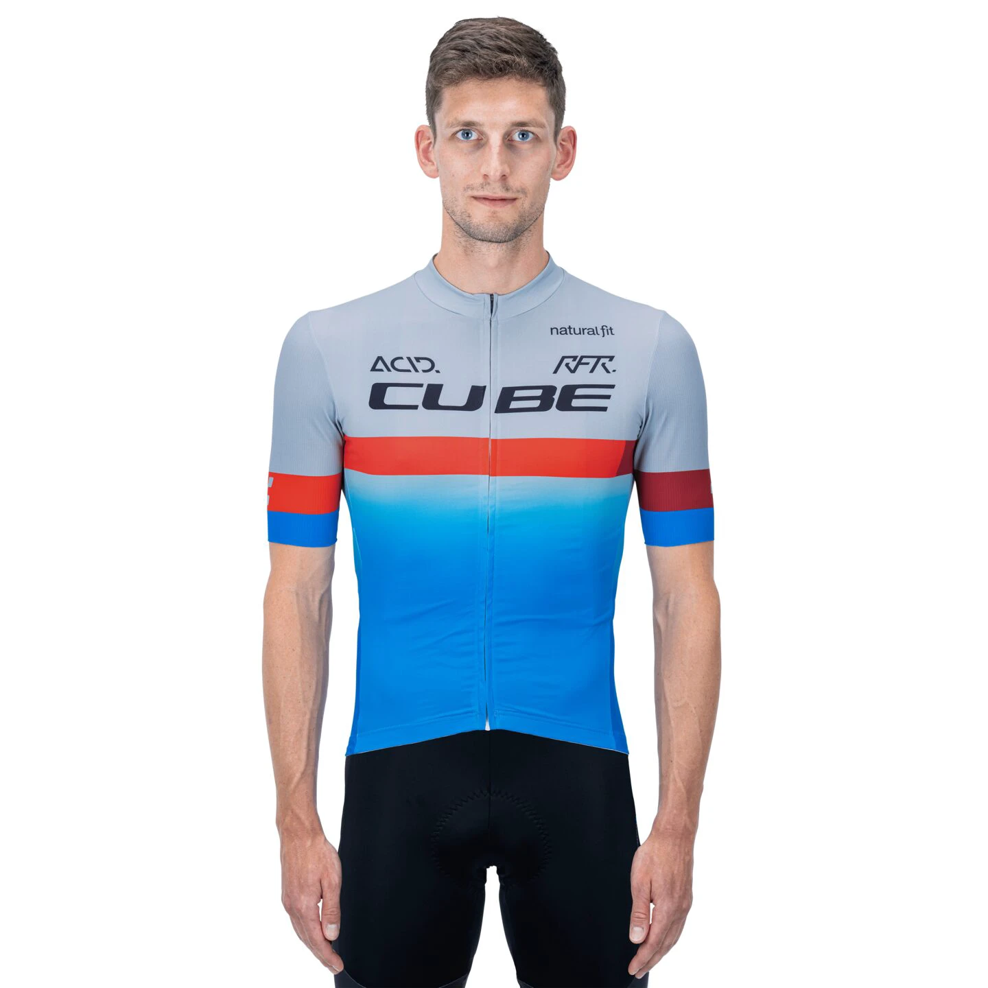 1. TRICOU CUBE TEAMLINE JERSEY S/S BLUE RED GREY M