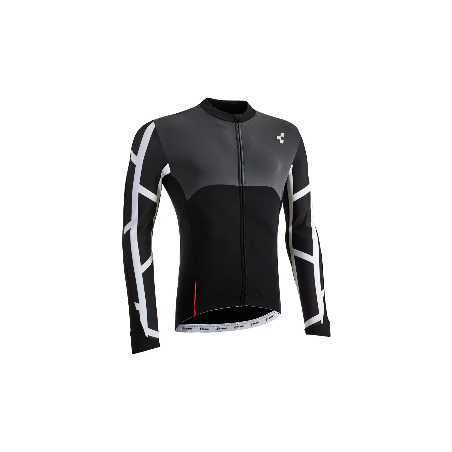 1. BLUZA CICLISM CUBE BLACKLINE BLACK/WHITE/GREY M