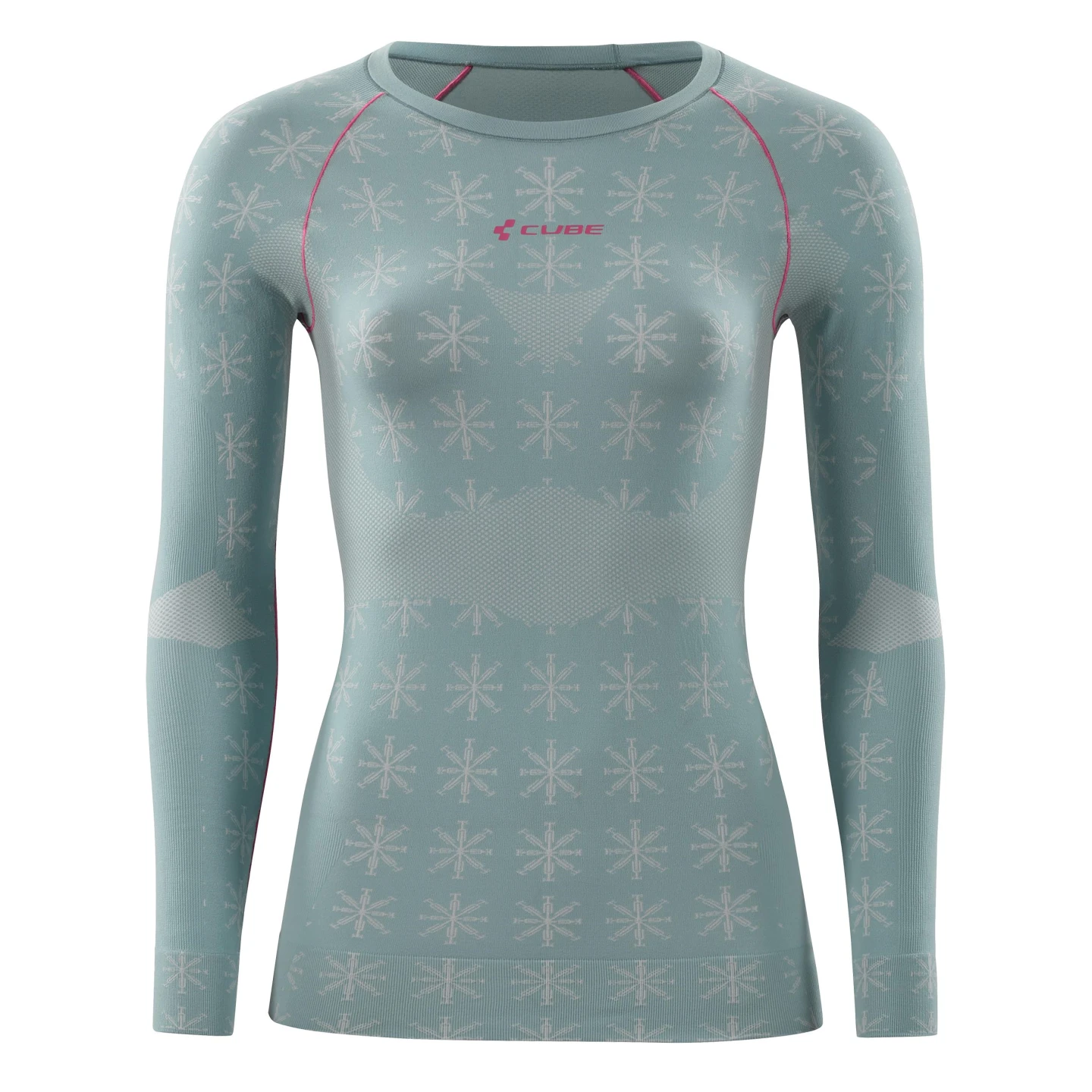 1. BLUZA DE CORP CUBE RACE BE COOL L/S GREY PINK XS