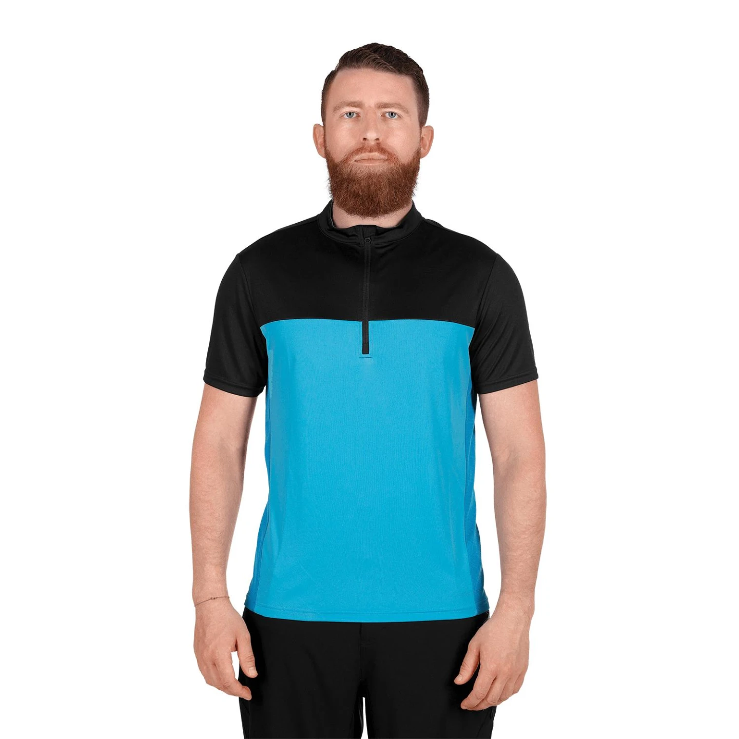 1. TRICOU CICLISM SQUARE ACTIVE S/S ALBASTRU NEGRU XL