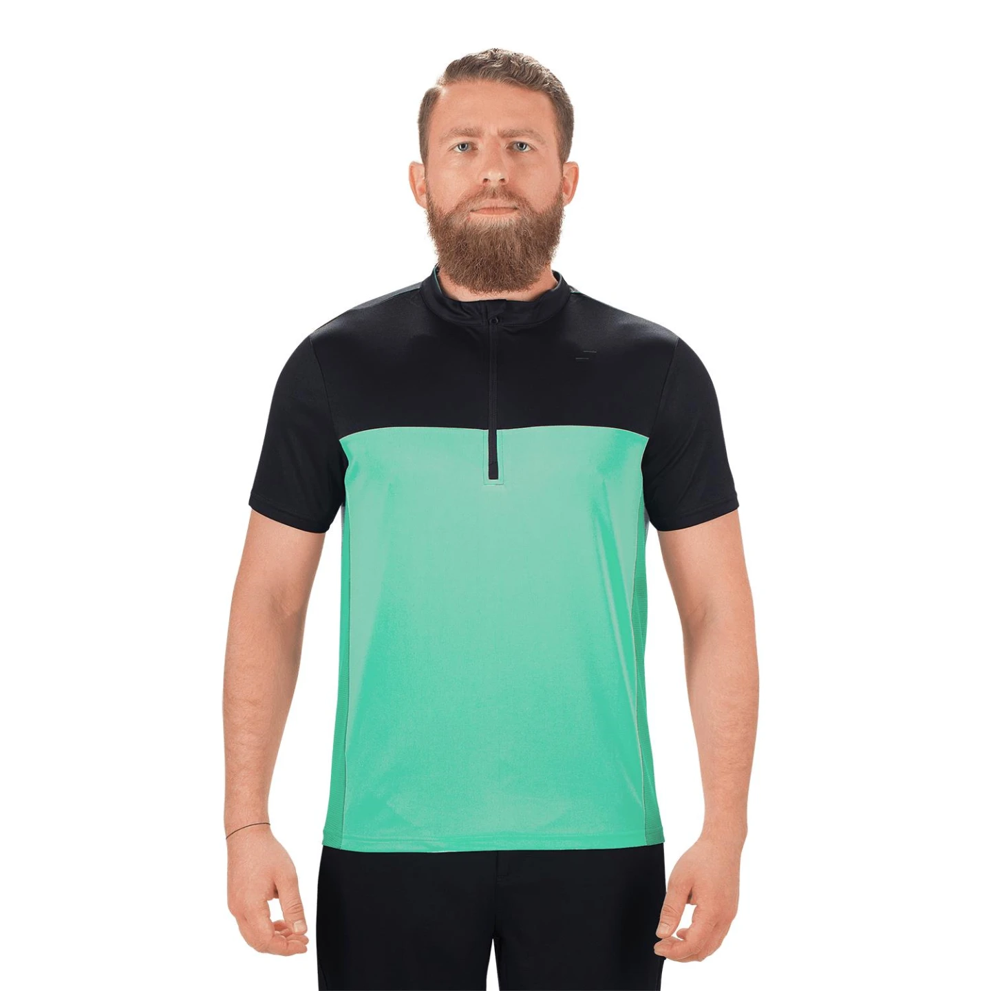 1. TRICOU CICLISM SQUARE ACTIVE S/S VERDE NEGRU XL