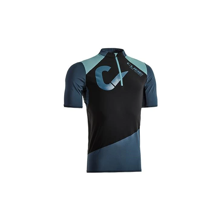 1. TRICOU CUBE AM GREY-BLACK-BLUE M