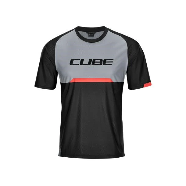 1. TRICOU CUBE EDGE ROUND NECK JERSEY S/S BLACK GREY L