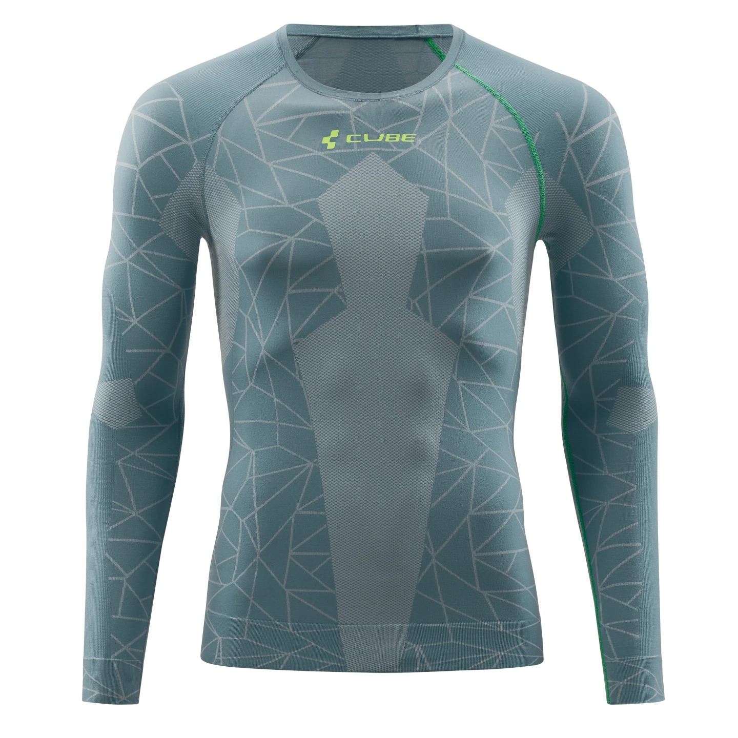 1. BLUZA DE CORP CUBE RACE BE COOL L/S GREY GREEN L L