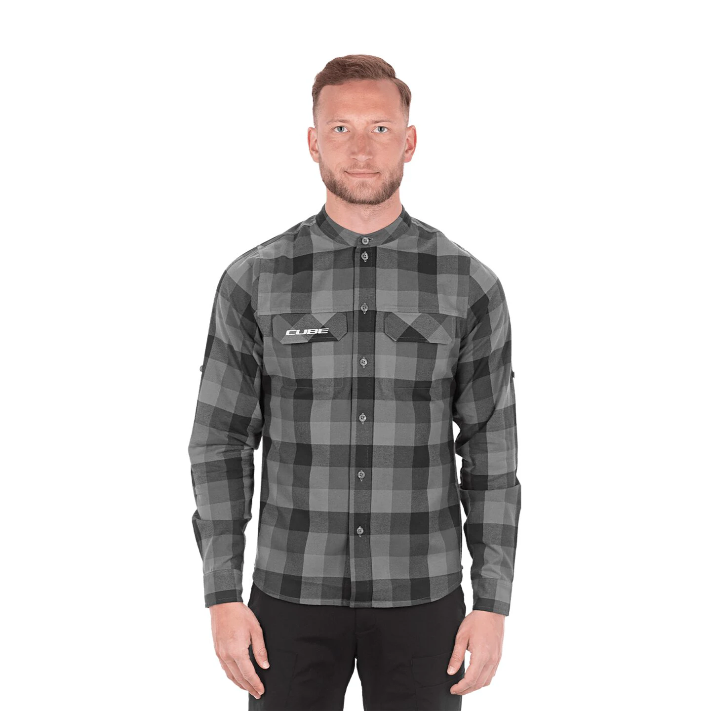 1. TRICOU CUBE WORK SHIRT L/S GREY CHECK XL XL