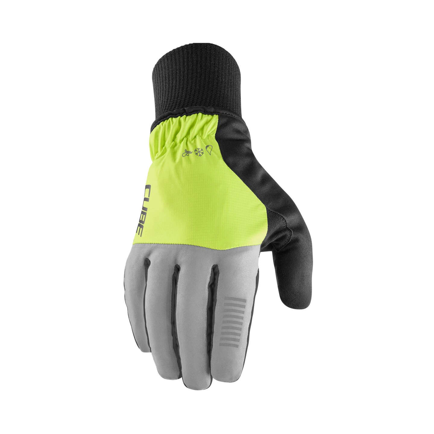 1. MANUSI CUBE GLOVES WINTER LONG FINGER X NF GREY/YELLOW M