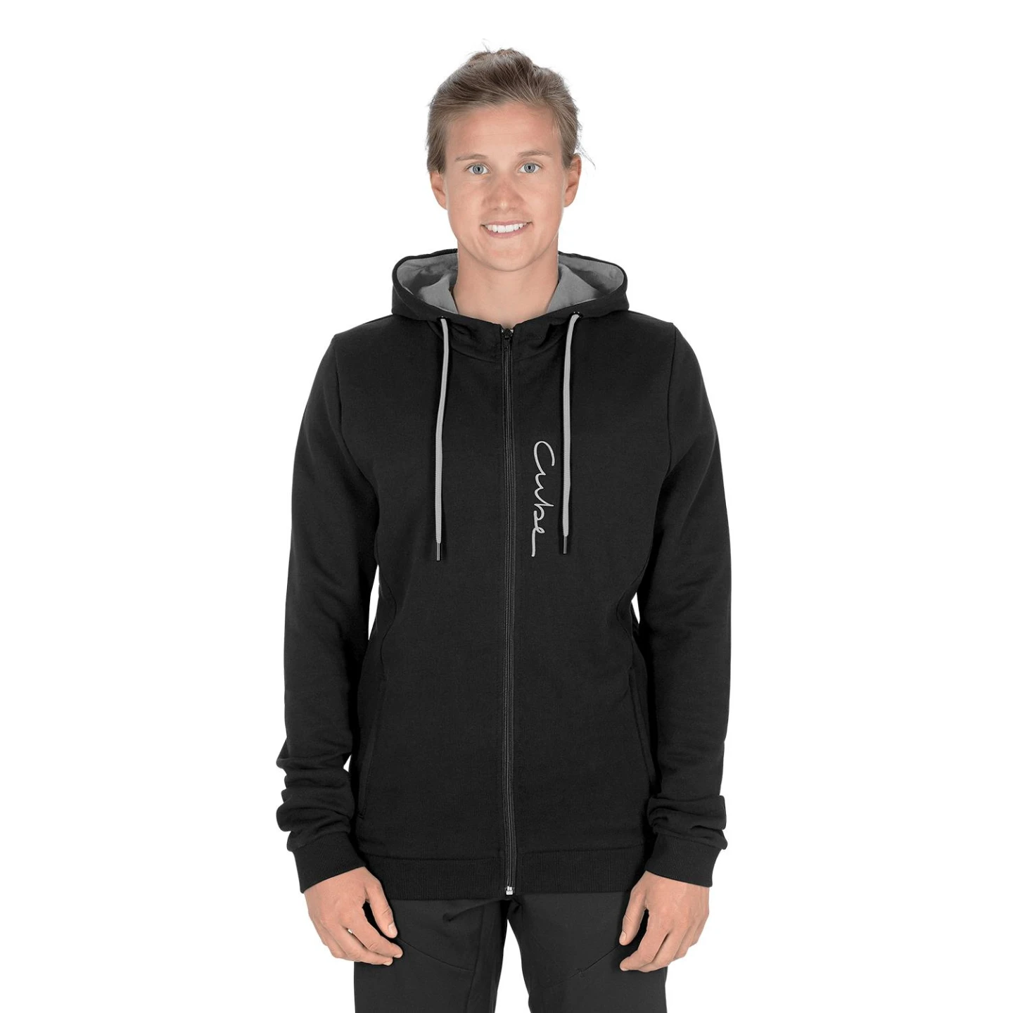 1. HANORAC CUBE WS ZIP HOODIE NEGRU GRI S