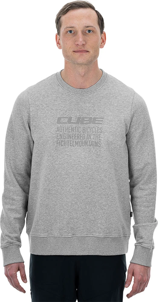1. BLUZA CUBE ORGANIC SWEATER GREY MELANGE L M