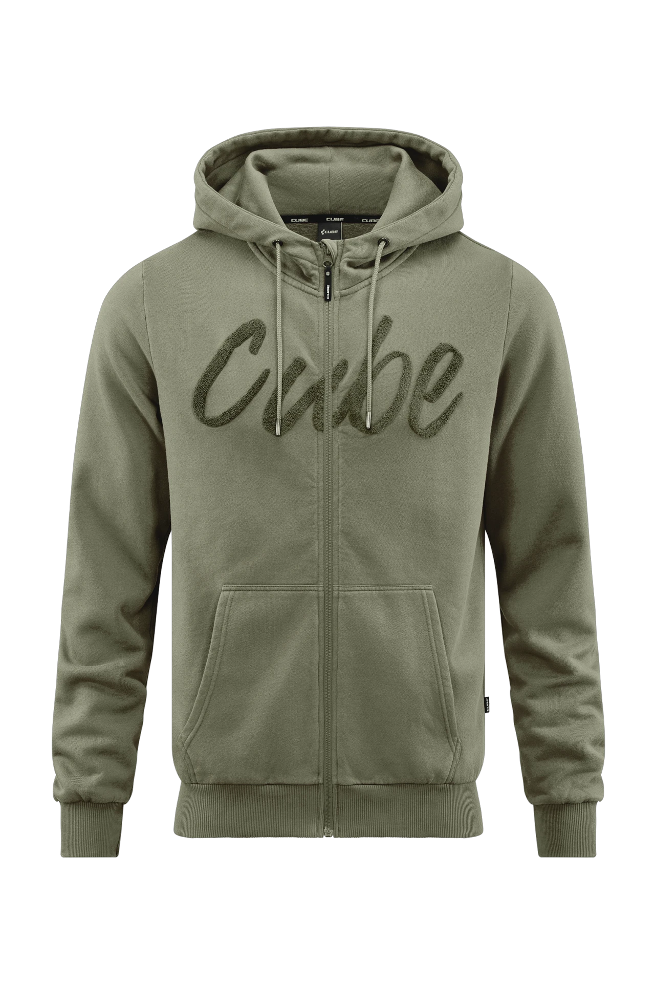 1. HANORAC CUBE ORGANIC ZIP HOODIE OLIVE L L
