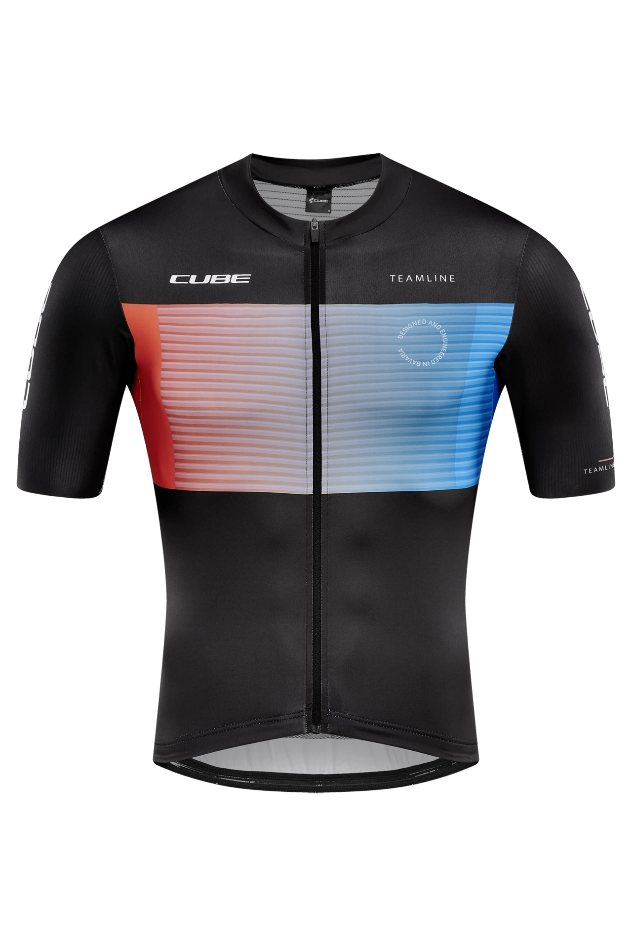 1. TRICOU CICLISM CUBE TEAMLINE JERSEY S/S BLACK BLUE RED M