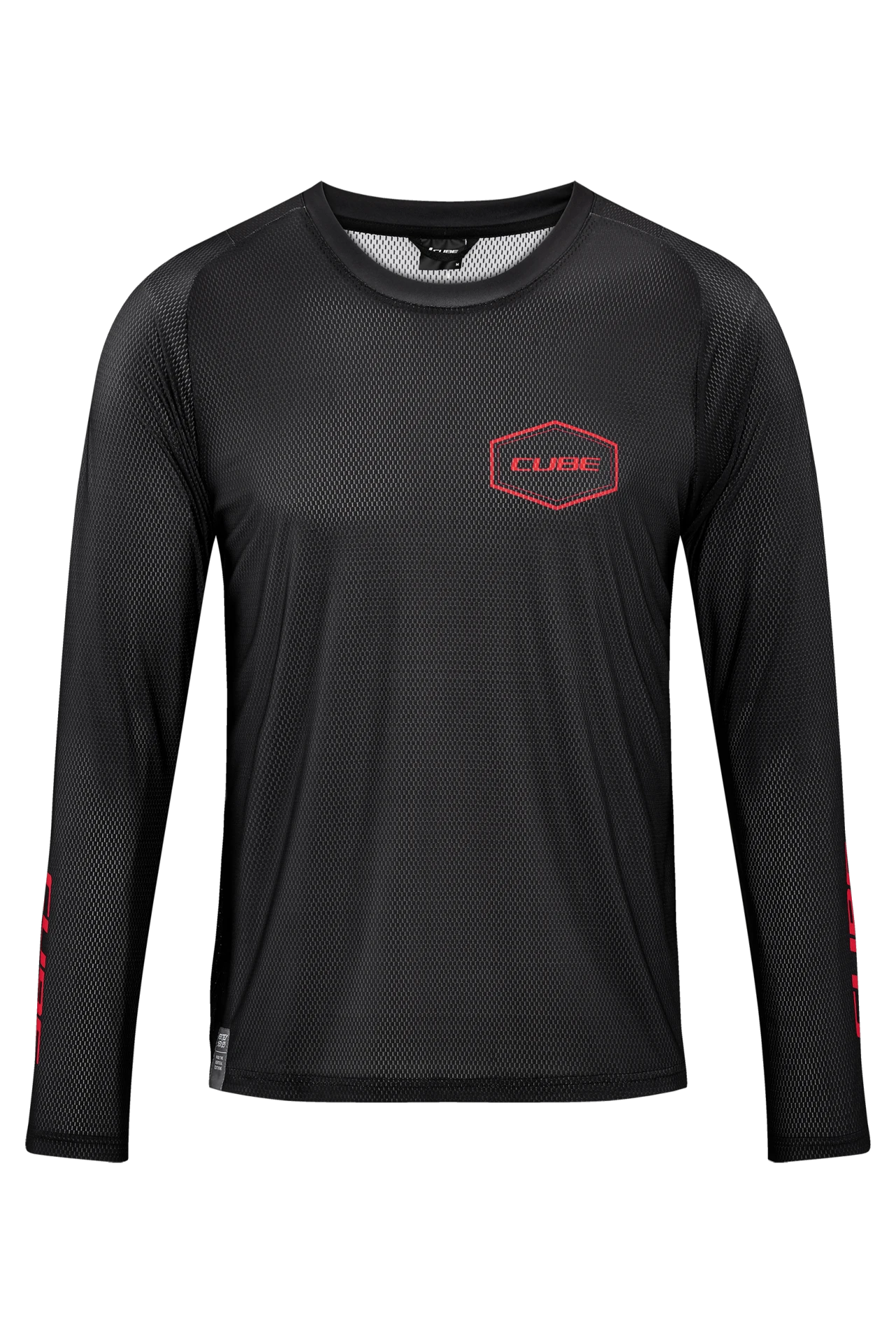 1. TRICOU CICLISM CUBE VERTEX ROUND NECK JERSEY L/S BLACK M
