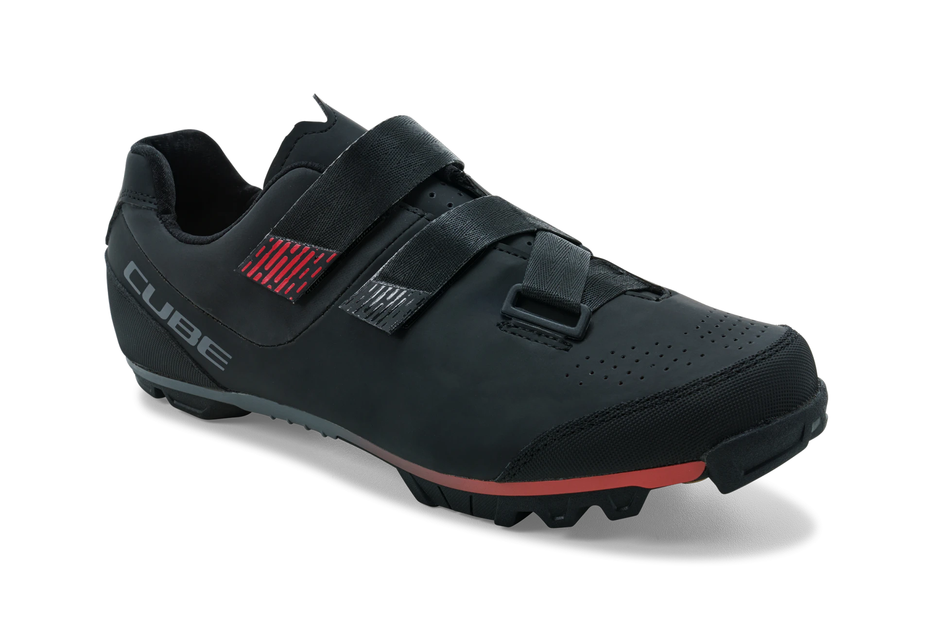 1. PANTOFI CICLISM CUBE SHOES MTB PEAK BLACK RED 41