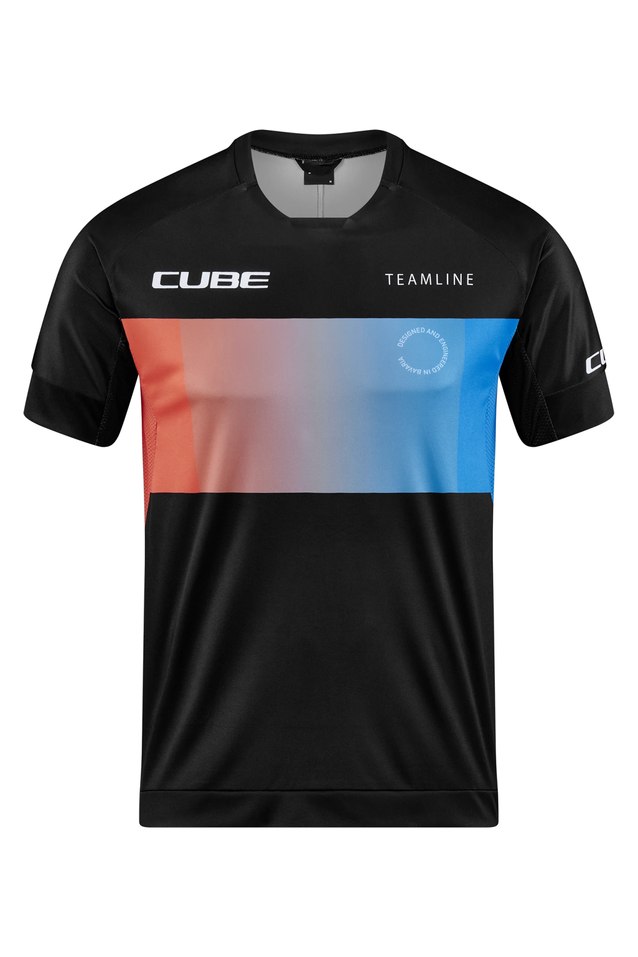 1. TRICOU CUBE TEAMLINE ROUNDNECK S/S BLACK-BLUE-RED L